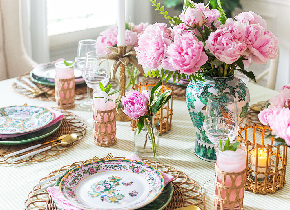 Courtney Whitmore Pink Peony Tablescape